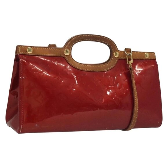LOUIS VUITTON Vernis Roxbury Drive Hand Bag 2way Red M91987 LV Auth bs28210 - Picture 2 of 16